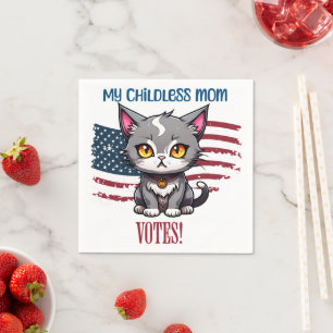 Childless Cat Ladies Pro Democracy Napkin