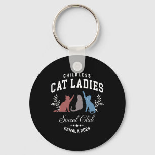Childless Cat Ladies Social Club Kamala Harris 202 Keychain