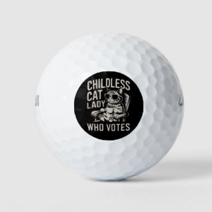 Childless Cat Lady 2024 Election Vote Kamala  Golf Balls