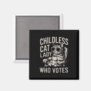 Childless Cat Lady 2024 Election Vote Kamala  Magnet