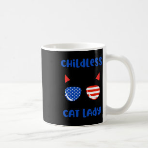Childless Cat Lady 2024 Funny Cat Lover Mom Woman  Coffee Mug