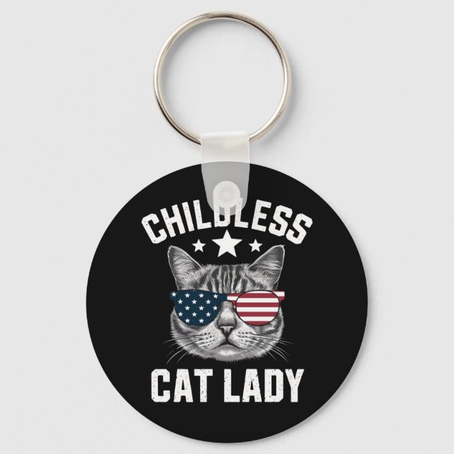 Childless Cat Lady 2024  Keychain (Front)