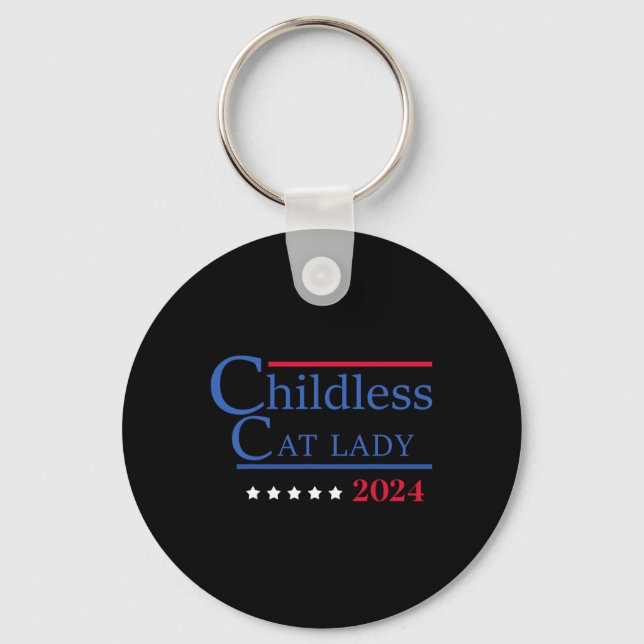 Childless Cat Lady 2024  Keychain (Front)