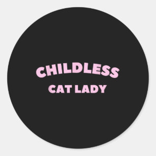 Childless Cat Lady 2024 Millennial 1  Classic Round Sticker
