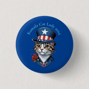 Childless Cat Lady 2024 Thunder_Cove 1 Inch Round Button