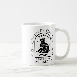 Childless Cat Lady Against Patriarchy Feminist Cat Coffee Mug