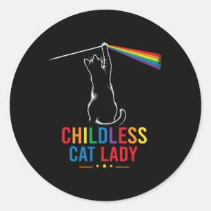Childless Cat Lady Cat Ladies For Kamala 2024 Classic Round Sticker
