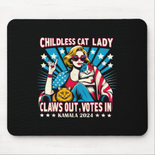 Childless Cat Lady Claws Out Mouse Pad