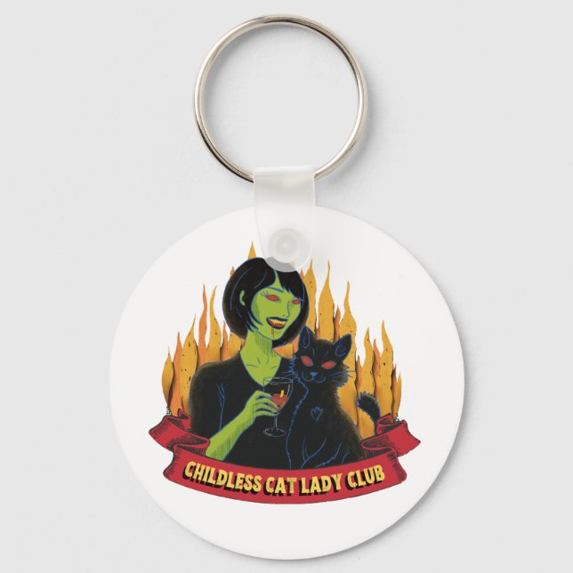 Childless Cat Lady Club - Keychain (Front)