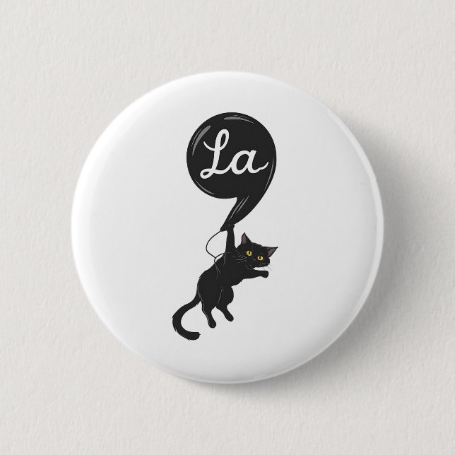 Childless Cat Lady Comma - La Kamala Harris For Pr 2 Inch Round Button (Front)