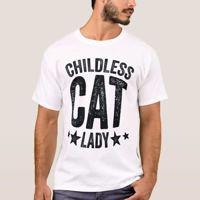 Childless Cat Lady Comma - La Kamala Harris For Pr T-Shirt (Front)