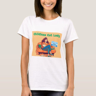 Childless Cat Lady for Harris/Walz  T-Shirt
