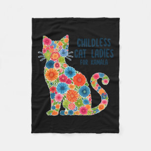 Childless Cat Lady For Kamala Fleece Blanket