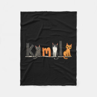 Childless Cat Lady For Kamala Harris 2024 Feminist Fleece Blanket