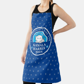 Childless Cat Lady for Kamala Harris Apron