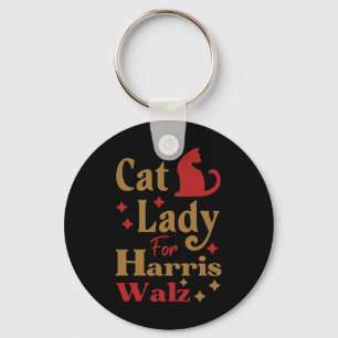 Childless Cat Lady For Kamala Harris Tim Wheimer W Keychain