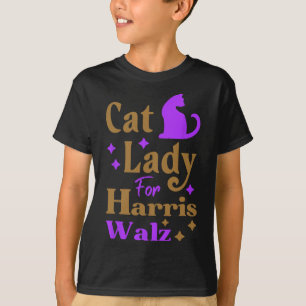 Childless Cat Lady For Kamala Harris Tim Wheimer W T-Shirt