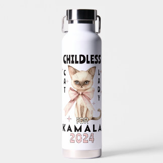 Childless Cat Lady for Kamala Water Bottle