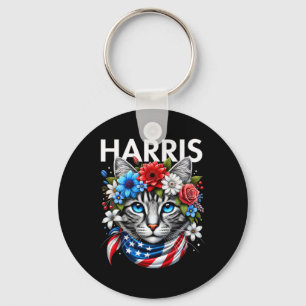 Childless Cat Lady For President 2024 Funny Gifts  Keychain