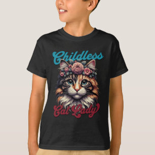 Childless Cat Lady Funny Cat Lover 3 T-Shirt