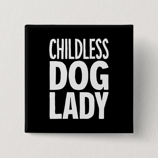 Childless Cat Lady Funny Vote 2024 2 Inch Square Button (Front)