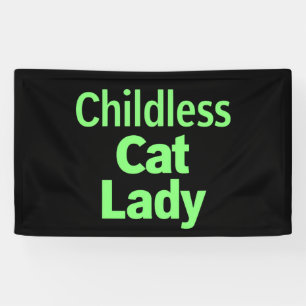Childless Cat Lady Funny Vote 2024 Banner
