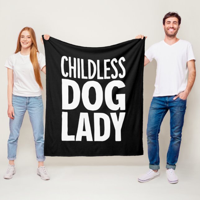 Childless Cat Lady Funny Vote 2024 Fleece Blanket (In Situ)