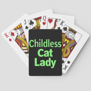 Childless Cat Lady Funny Vote 2024 Playing Cards