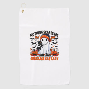 Childless Cat Lady Halloween Spooky Ghost Costume  Golf Towel