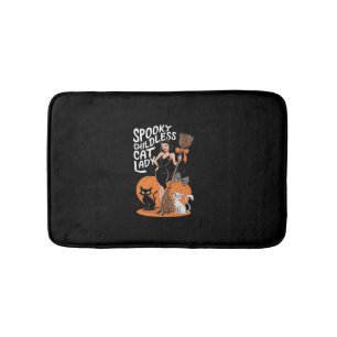 Childless Cat Lady Halloween Spooky Witch Election Bath Mat