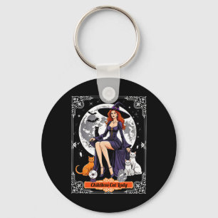 Childless Cat Lady Halloween Witch Cats Witchy Spo Keychain