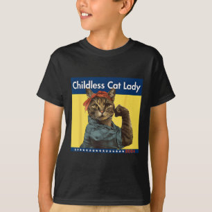 Childless Cat Lady Is Voting Election 2024 Usa T-Shirt