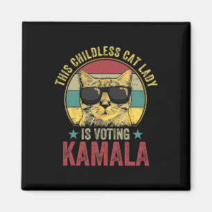 Childless Cat Lady Is Voting For Kamala Harris 202 Magnet