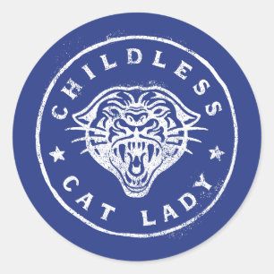 Childless Cat Lady Movement Classic Round Sticker