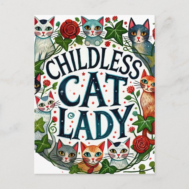 Childless Cat Lady                                 Postcard (Front)