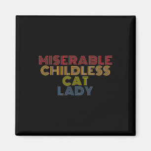 Childless Cat Lady Retro Vintage  Magnet