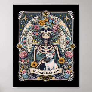 Childless Cat Lady Tarot Card  Poster