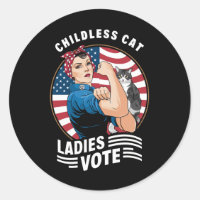 Childless Cat Lady Vote Vintage Rosie The Rivete