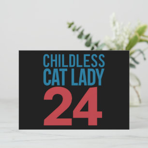 Childless Cat Lady Voting Election 2024 USA  Invitation