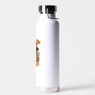 Childless cat lady witch - funny witchy black cat water bottle