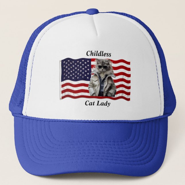 Childless Catlady Trucker Hat (Front)