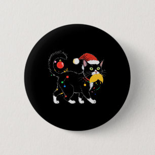 Childless Christmas Cat Lady Trump Hair Vote Kamal 2 Inch Round Button