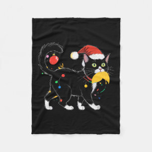 Childless Christmas Cat Lady Trump Hair Vote Kamal Fleece Blanket