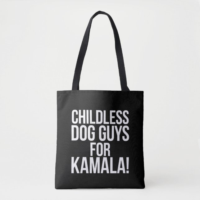 Childless Dog Guys for Kamala 2024 Vote Harris  Tote Bag (Front)