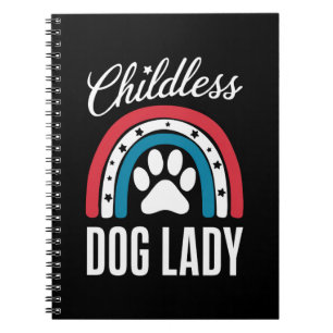 Childless Dog Lady Election Vote 2024 Rainbow USA Notebook