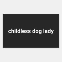 Childless dog lady minimalist modern funny black