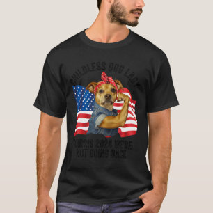 Childless Dog Mom 2024 Kamala Harris Funny Voting T-Shirt