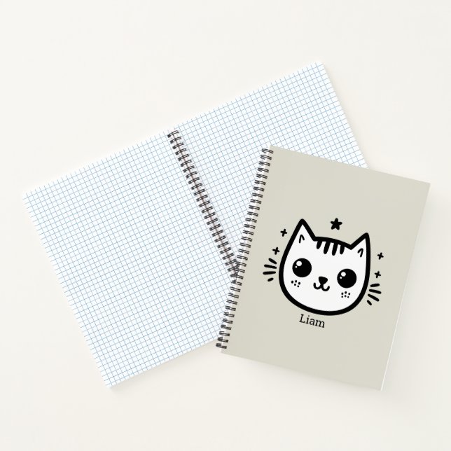 Childlike Drawing | Black and White | Minimalist Notebook (Inside)