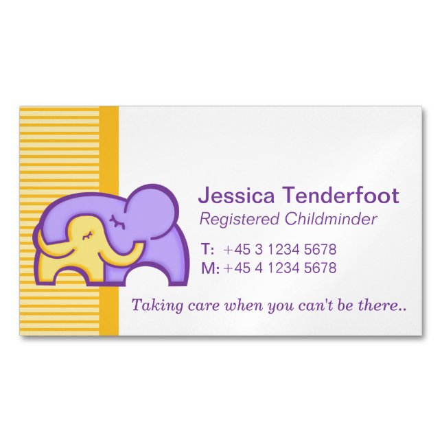 Childminder/ baby sitter carer hug business cards (Front)