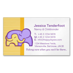Childminder/ baby sitter carer hug business cards